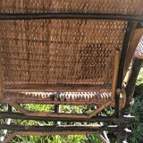 Chaise longue osier trés ancienne vintage