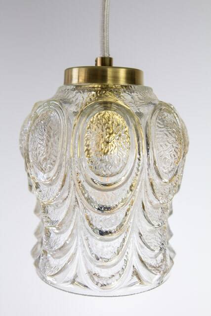 Jugošik (Yugochic) vintage crystal clear pendant lamp