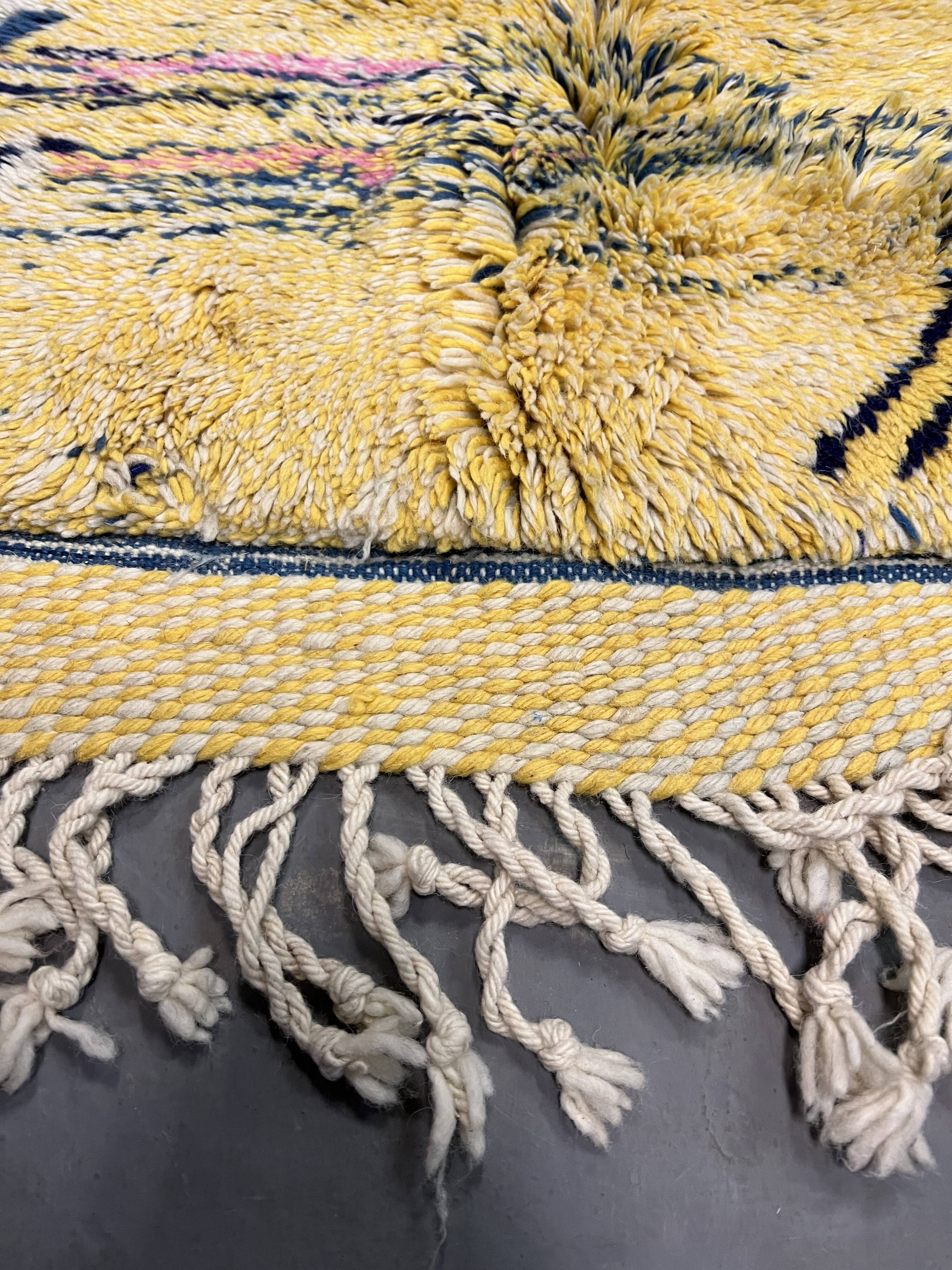 Tapis berbère Beni Ourain en laine d'agneau