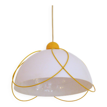Suspension blanc et jaune années 80