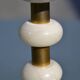 Lamp in white alabaster and brass