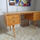 Vintage desk Ekawerk compass feet 50s