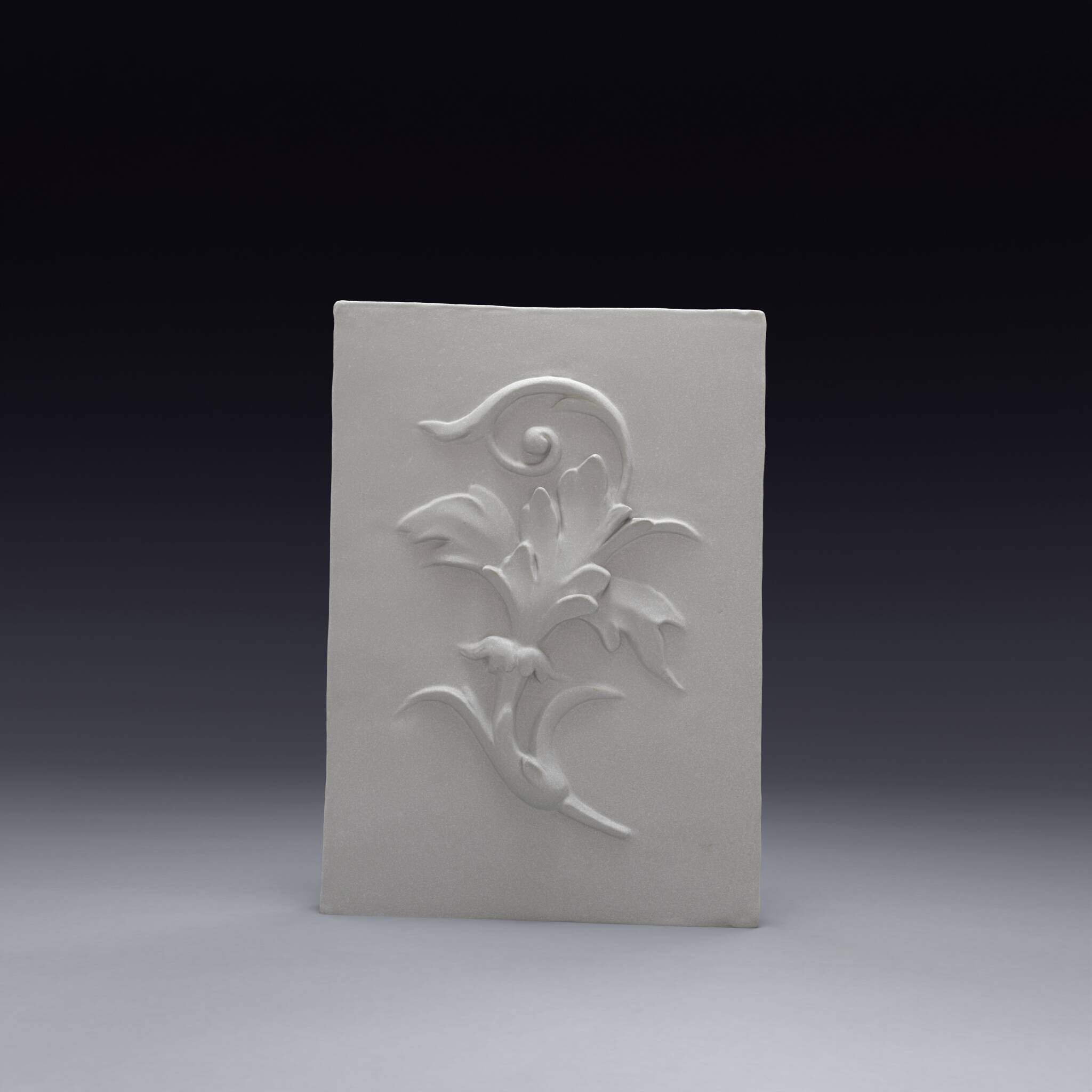 Plaster bas-relief of acanthus leaf – baroque style