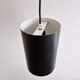 Set of 3 black cylinder pendant lamps, by Eila & John Meiling for Louis Poulsen, Denmark 1967