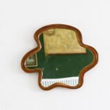 Miroir en osier de forme oranique
