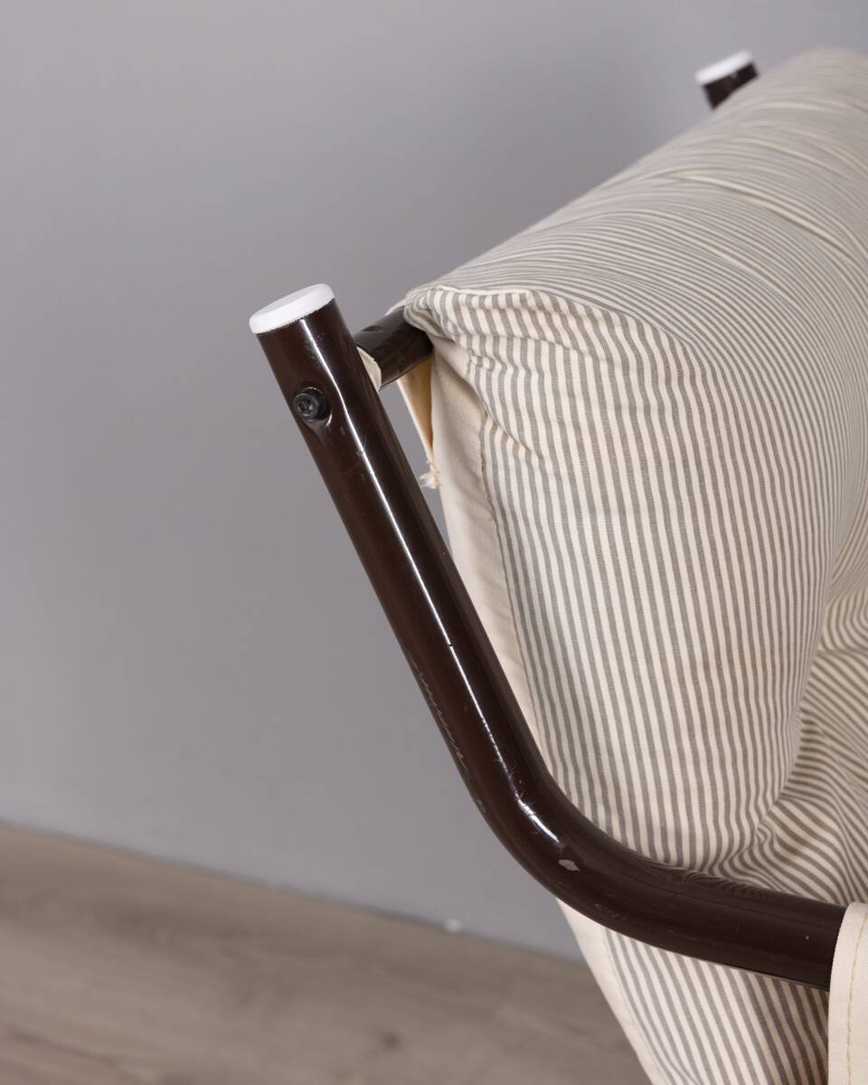 Vintage 70's metal and fabric armchair, scandinavian design