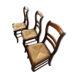 3 chairs in solid beech, Louis-Philippe