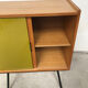 Showcase small storage cabinet vintage blond wood 60s
