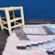 Vintage Boujad Berber rug pink 150 x 240 cm