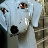 Enameled porcelain dog