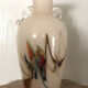 Sulfur glass vase with artistic polychrome inclusion 20.5 cm