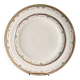 Plat en porcelaine de Limoges Harreau à bord godronné style néo-classique Louis XVI