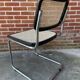 Ensemble de 4 chaises vintage modèle Cesca B32 en noir et chrome
