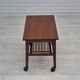 1970s, Danish side table, original very good condition, teak wood, rattan.