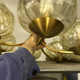 60s/70s brass chandelier