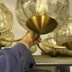 60s/70s brass chandelier