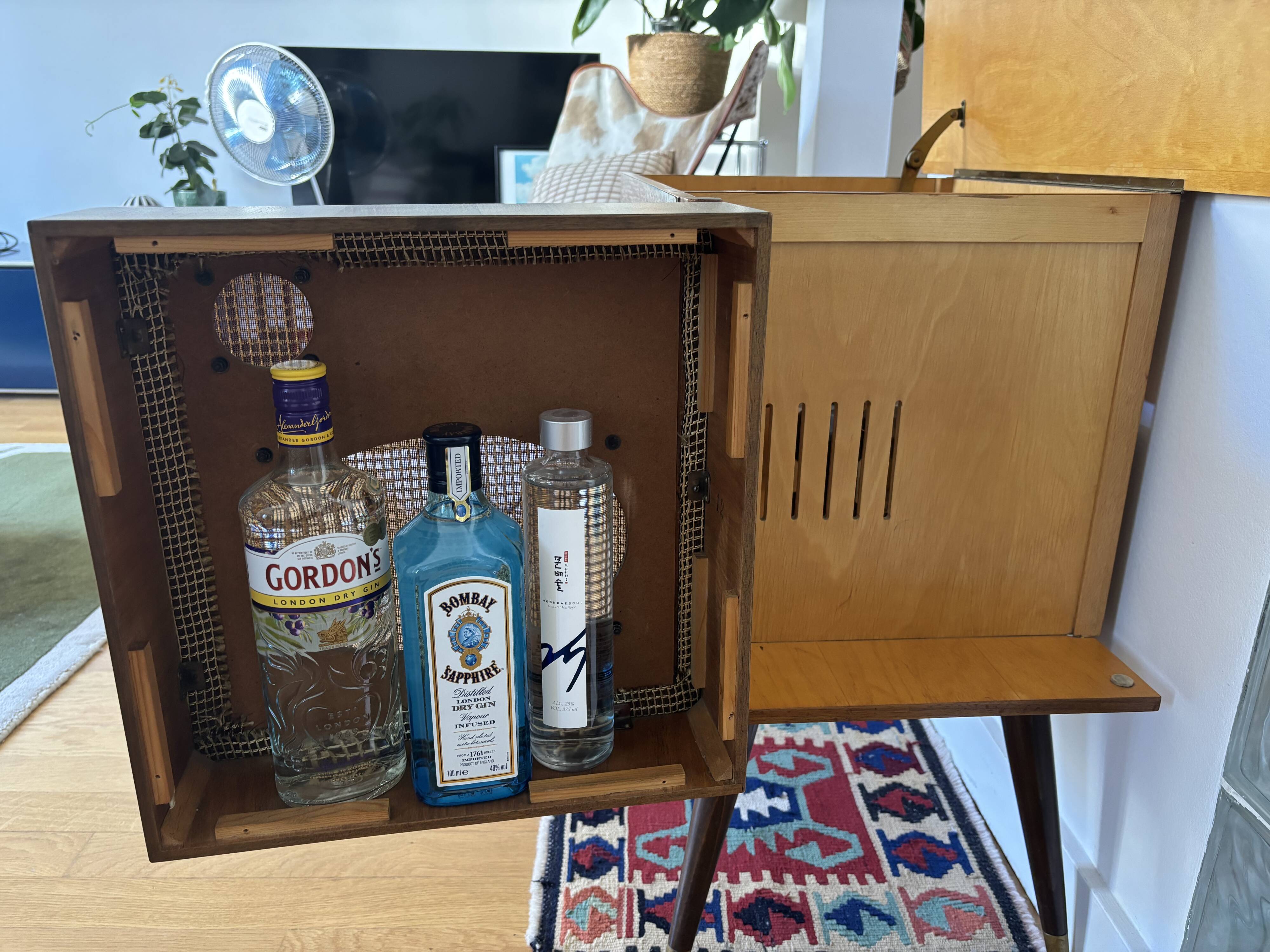 Vintage Schaub Lorenz Furniture Transformed into a Bar/Storage Unit