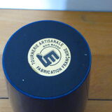 Wooden vase blue duck