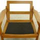 Fauteuil scandinave vintage en teck 1960s