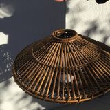 Suspension rotin vintage