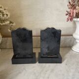 Art Deco onyx and marble bookends