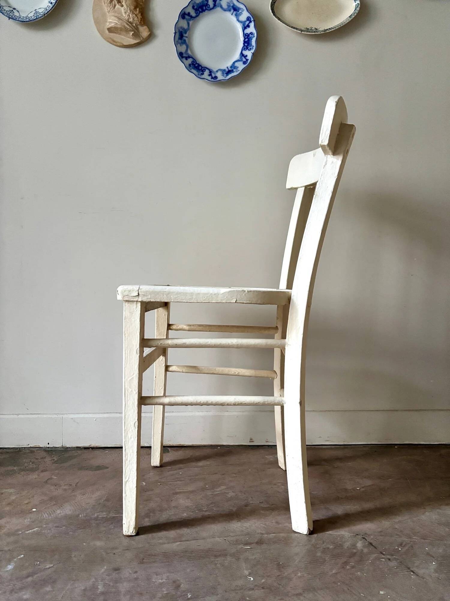 White wooden bistro chair