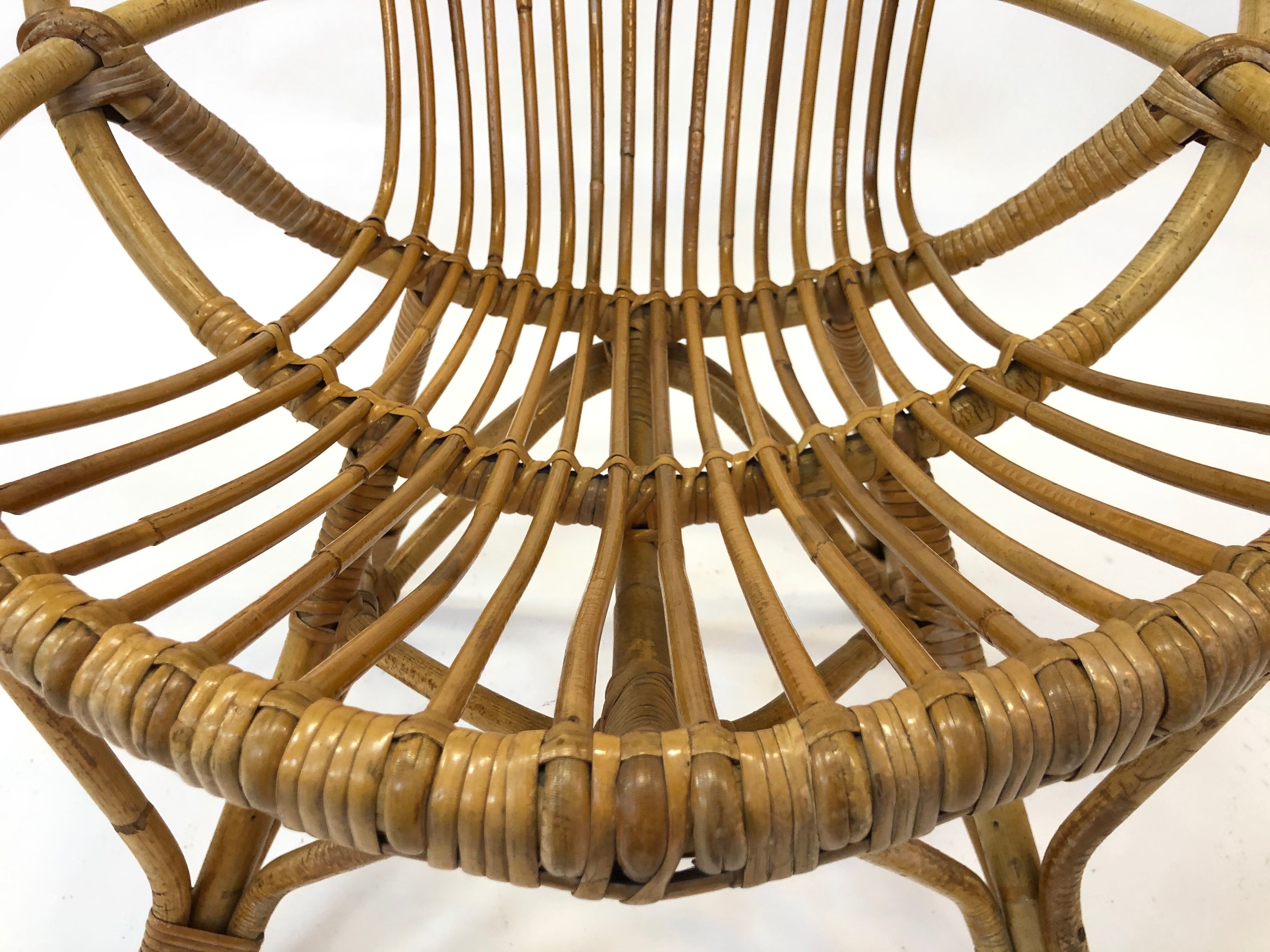 Fauteuil rotin Van Rohe Noordwolde, 1960