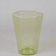 Set of six hexagonal Murano glass glasses handmade by Carlo Scarpa.