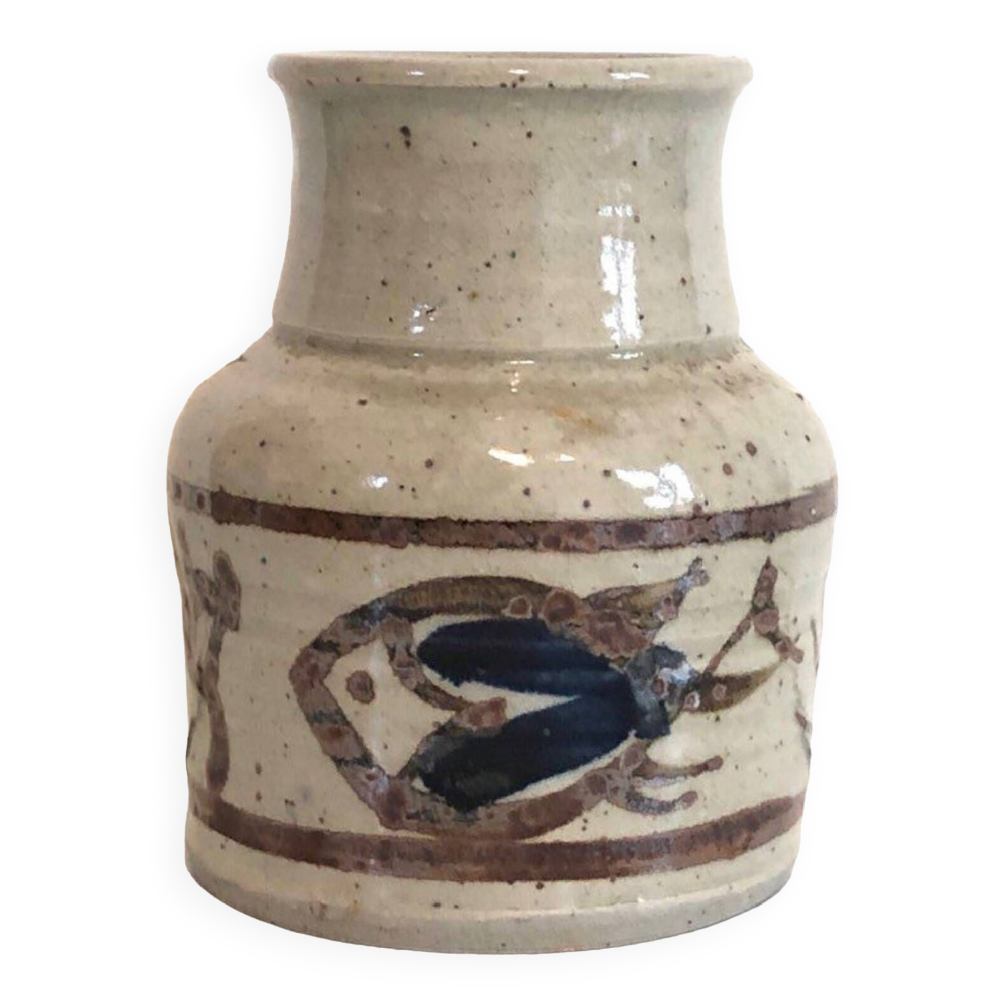 Beige Stoneware Vase