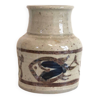 Beige Stoneware Vase