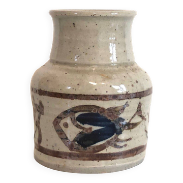 Beige Stoneware Vase