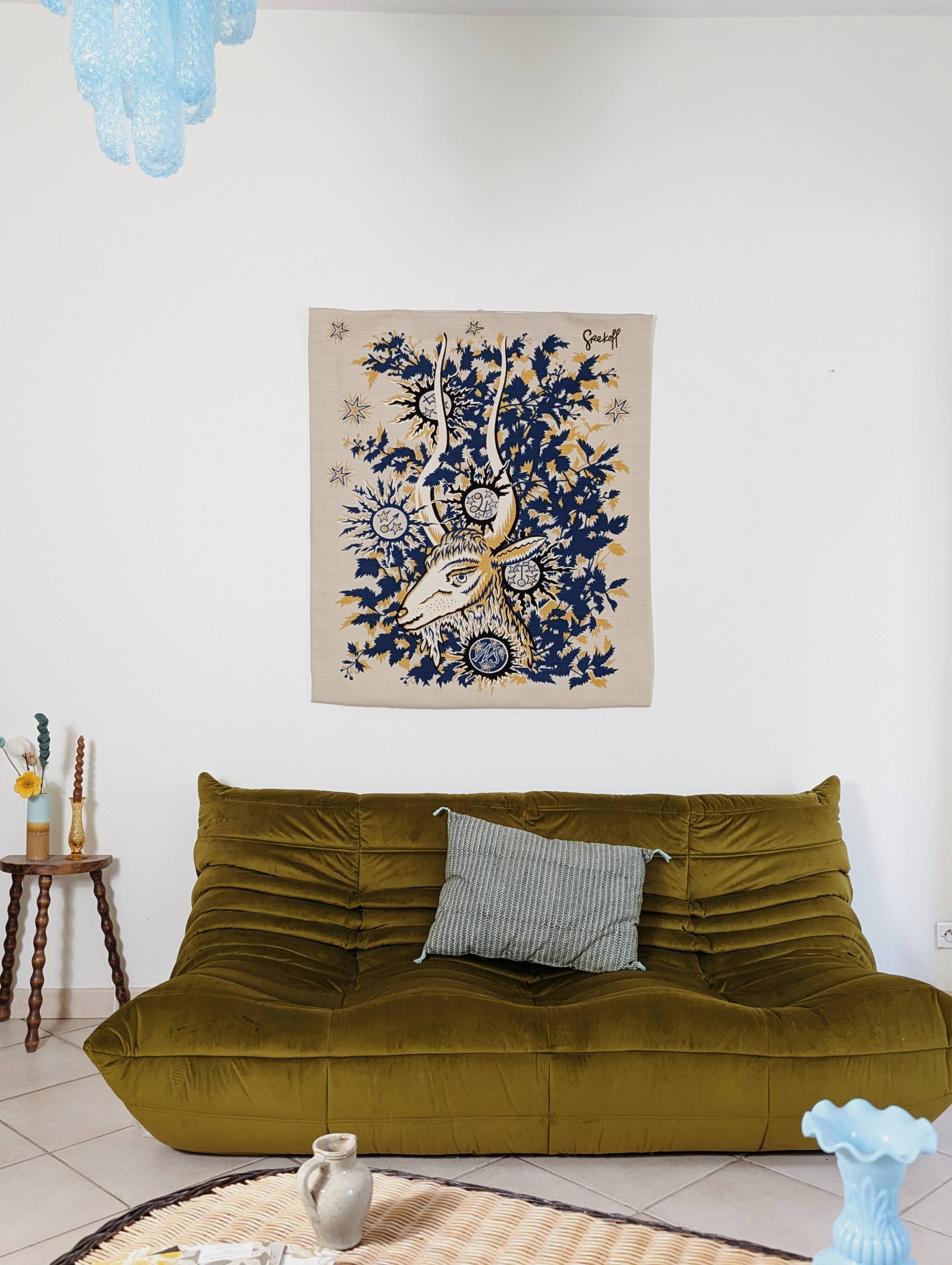 AUBUSSON tapestry in wool. Elie GREKOFF (1914-1985)