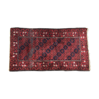 Pretty rug old belgian Afghan Turkmen handmade 100x180 cm