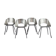 Lot de 4 chaises en aluminium par Pierre Guariche