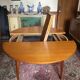 Table ronde rallonge intégrée vintage
