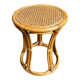 Stool, side table in rattan and caning