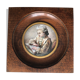 Miniature oil on ivory: Young reader