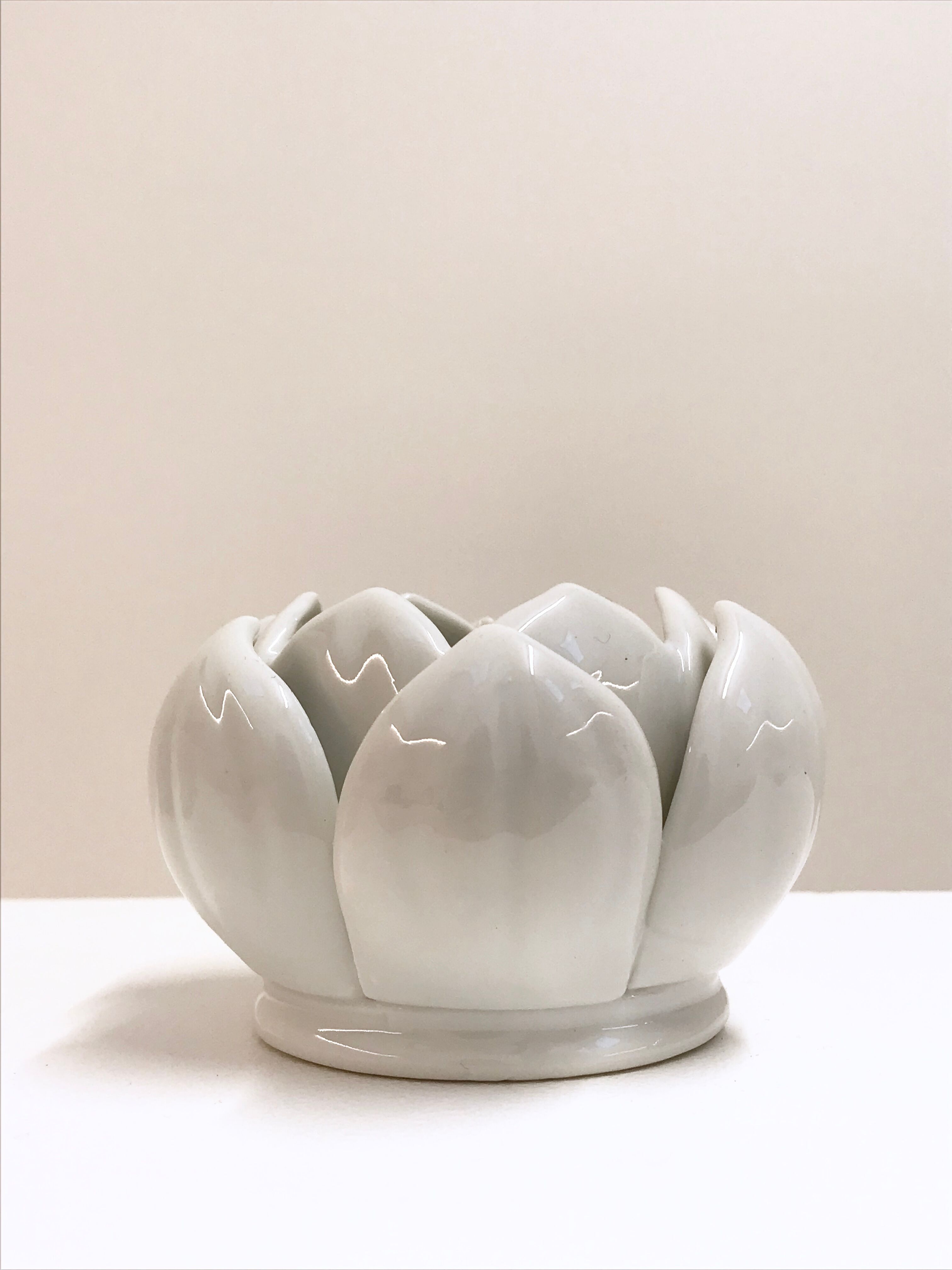 Duo of porcelain candlesticks