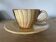Wooden imitation cup and saucer set
