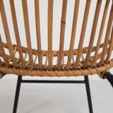 Vintage Rohe Noordwolde bamboo chair, 1960s