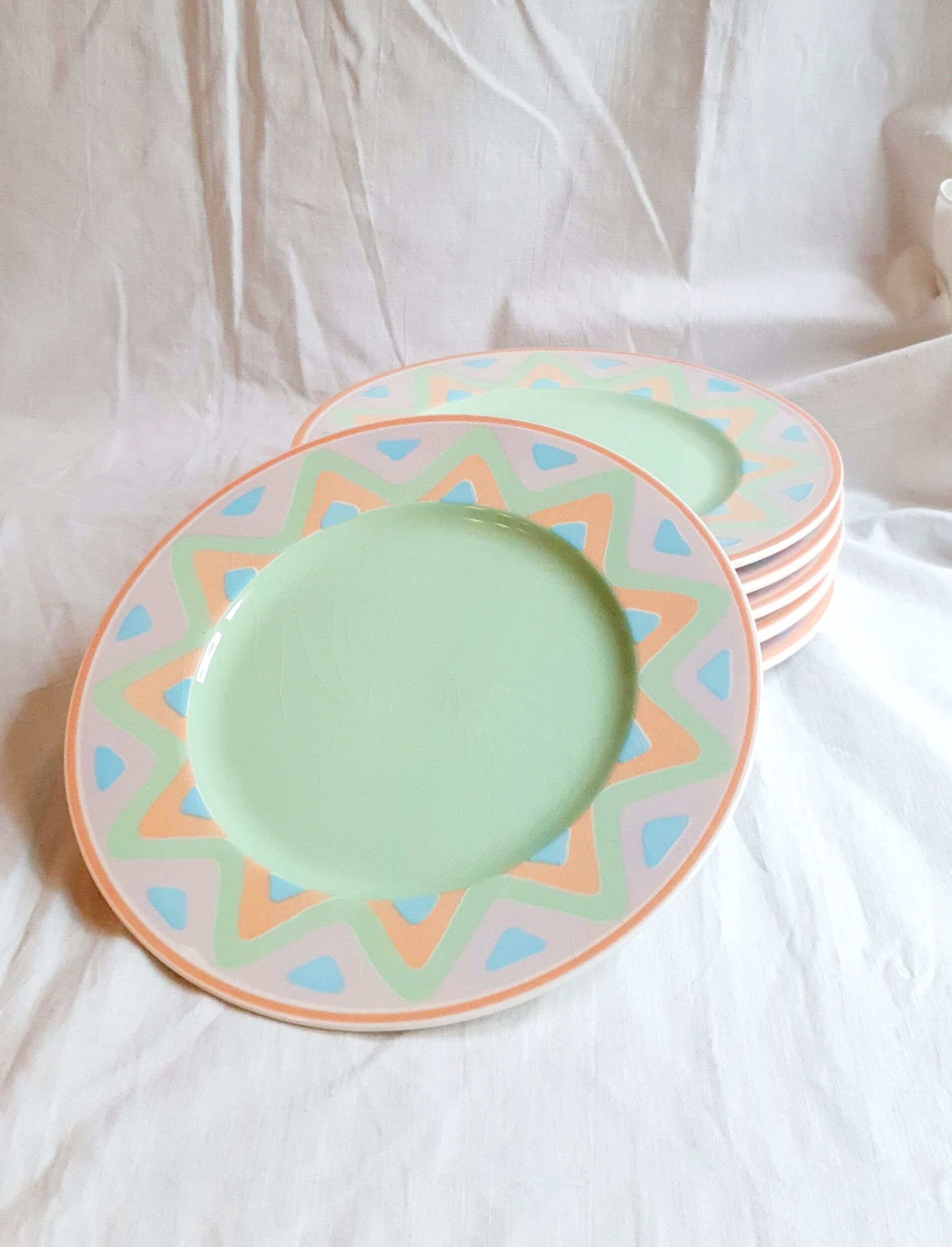 Ensemble de 6 assiettes plate Pagnossin modèle Arizona