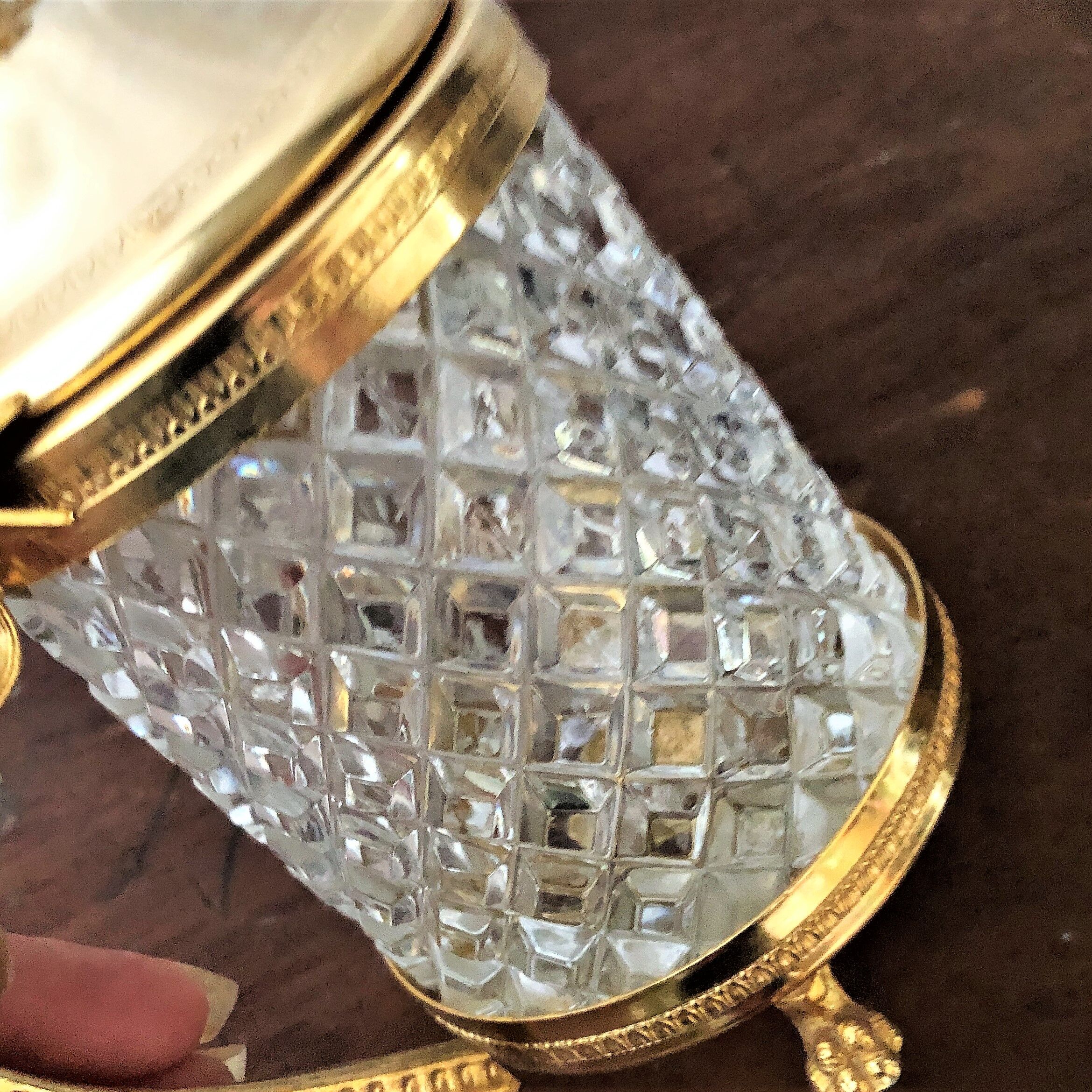 Candy box glass and brass