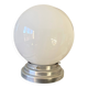 Ceiling light fixture globe white opal glass 20 cm aluminium base