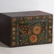 Antique Chinese chest painted in pine wood – China, circa 1900