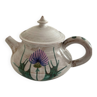 Vallauris teapot with thistle motif
