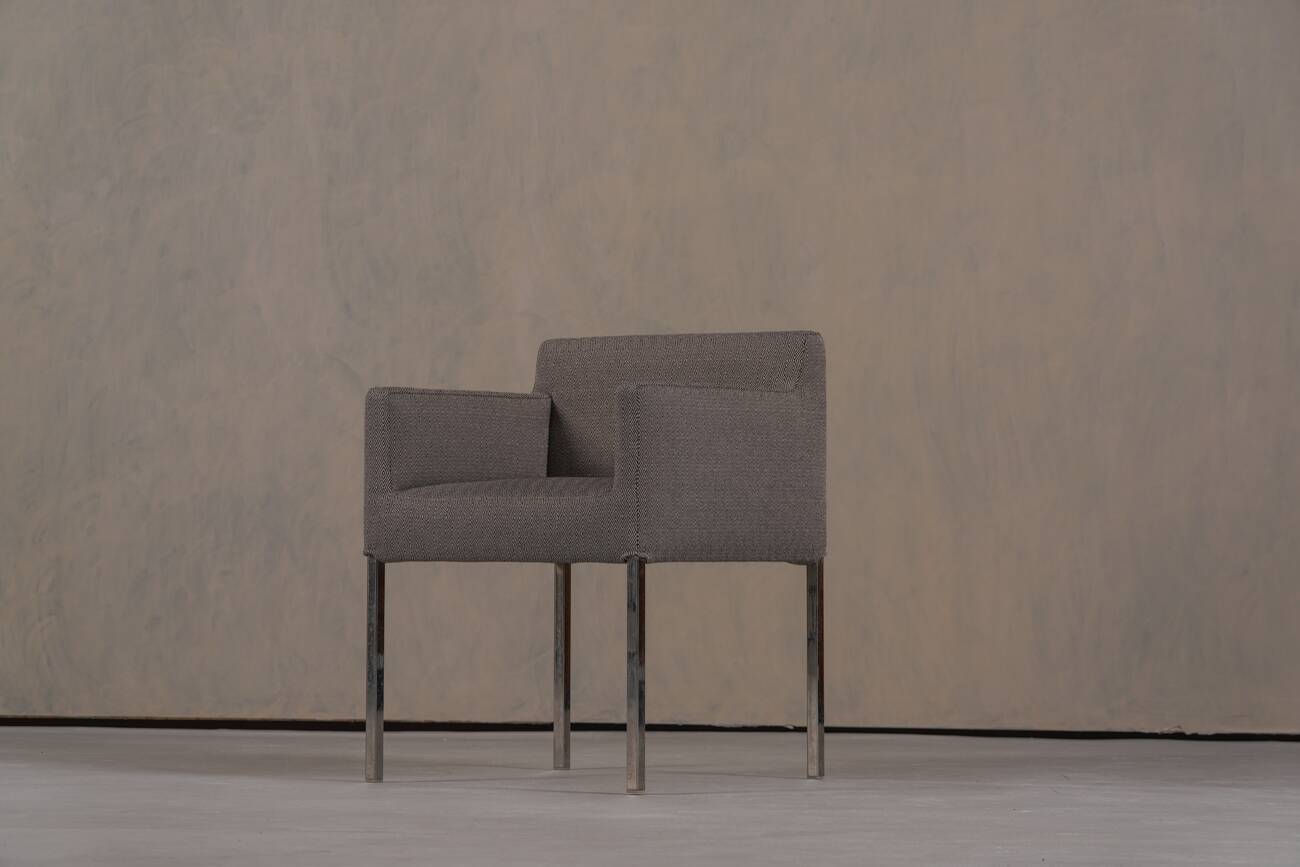 Chaises Ligne Roset en tissu gris, France années 2000, ensemble de 2.
