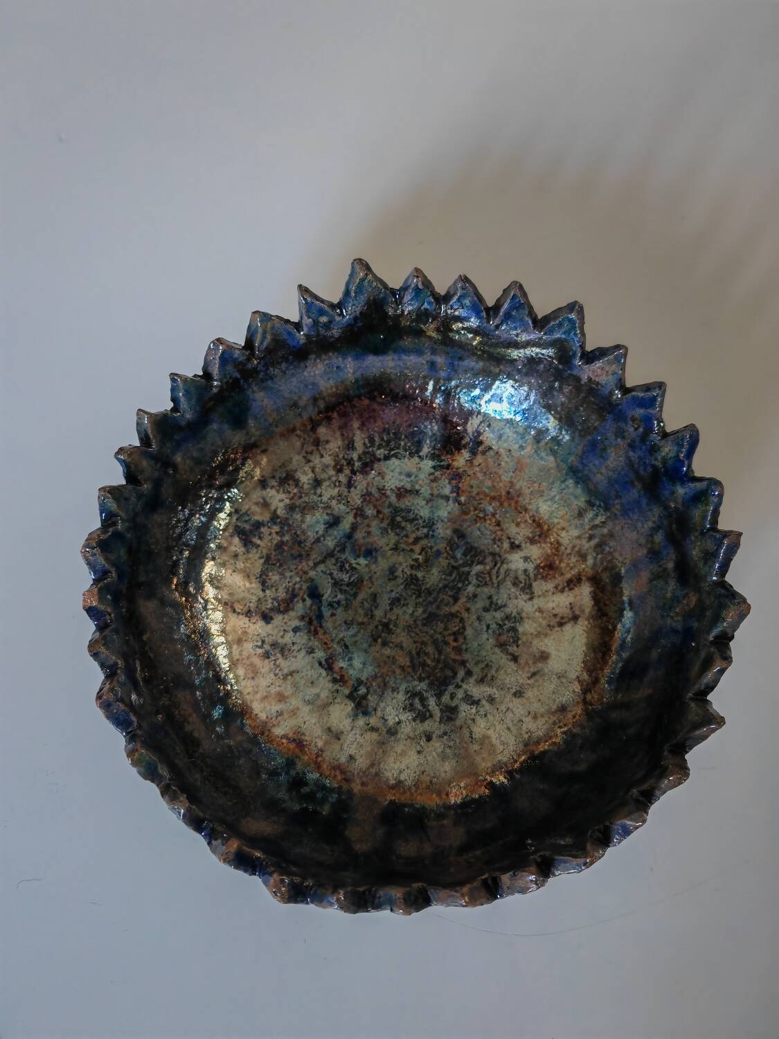 Empty raku pocket bowl