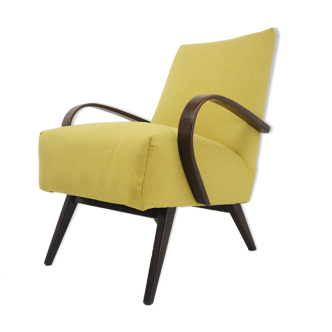 Thonet beech armchair, czechoslovakia 1960