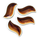 4 dishes Verceram vintage leaves