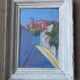 Painting signed Jean-Maurice Valmier, Rue des Jasmins, Perpignan